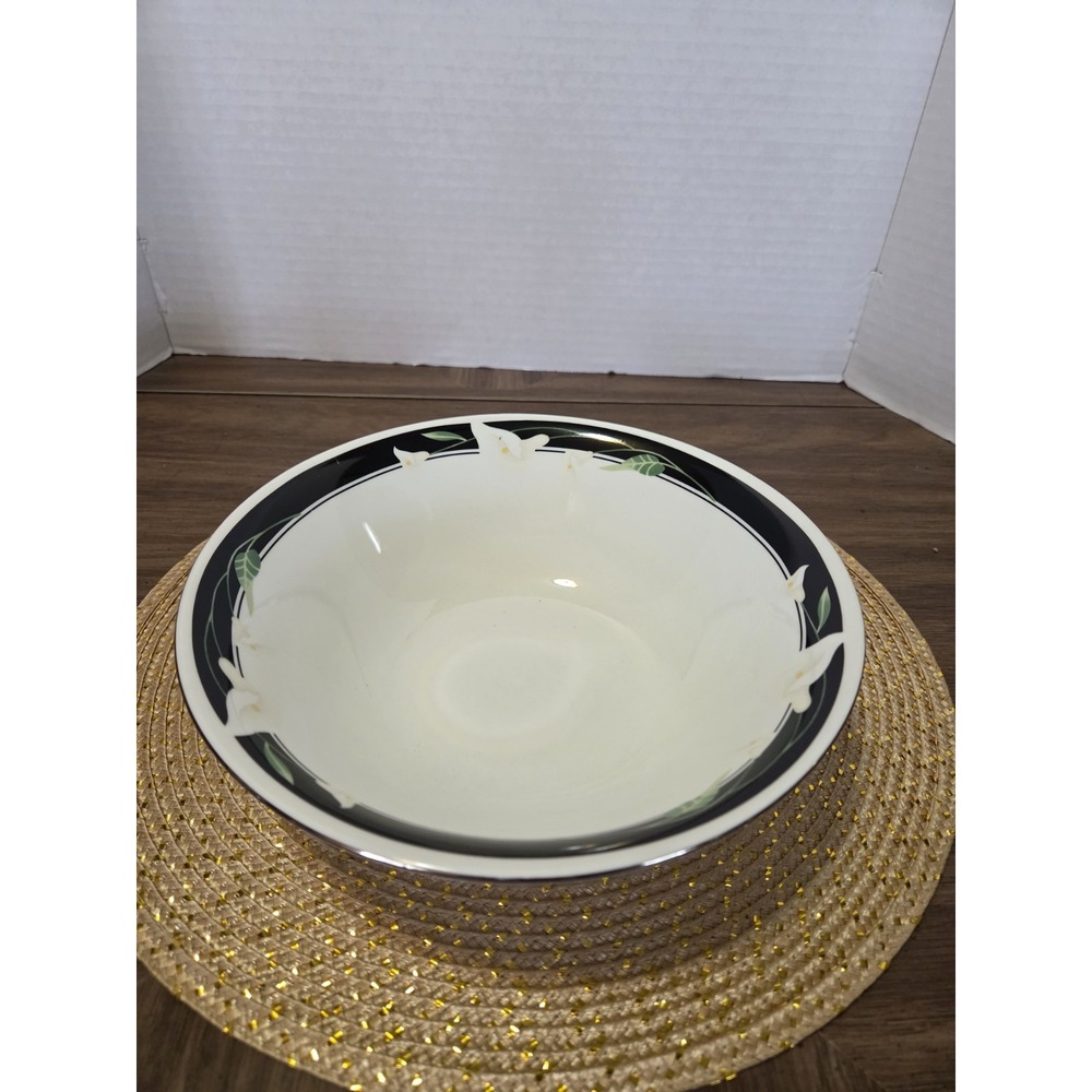 Sango Majesty China Serving Bowl discontinued "Black Fantasy" (pattern...